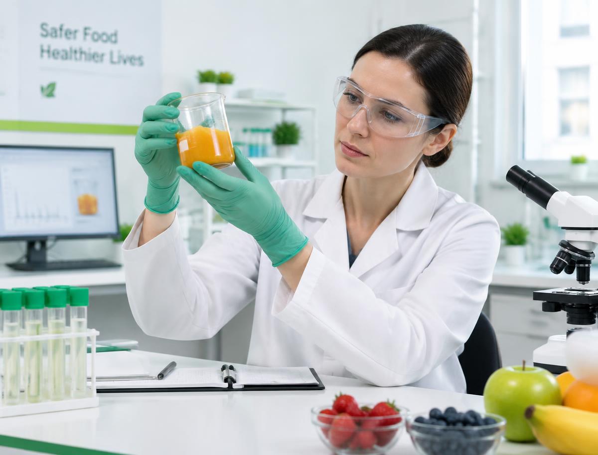 Quality check of fruit puree samples